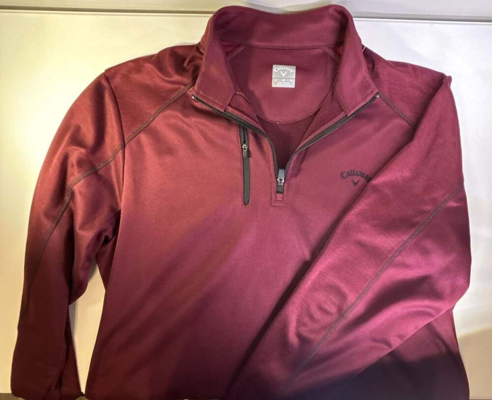 Callaway Quarter Zip Pullover Maroon